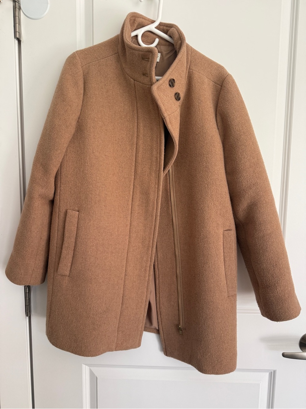 J. Crew Camel Wool-Blend Coat | Size 10